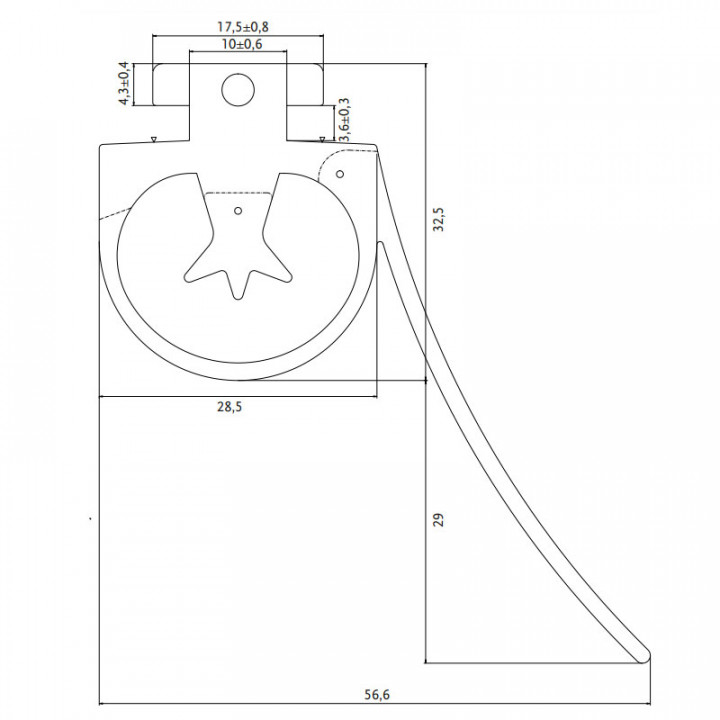FLEX-CONTACT+BAVETTE SKSL 60(B)-Bord palpeur conducteur hauteur 60mm avec bavette