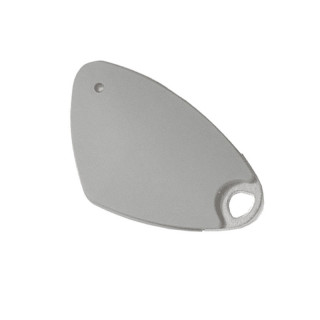 Badge électronique Mifare mains-libres avec insert alu gravé - gris - 08-0121