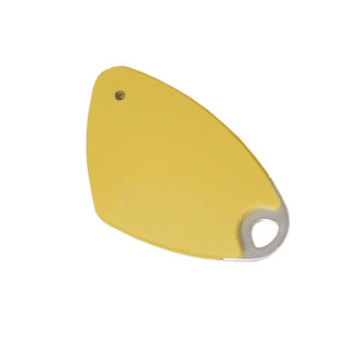 Badge électronique Mifare mains-libres avec insert alu gravé - jaune - 08-0124