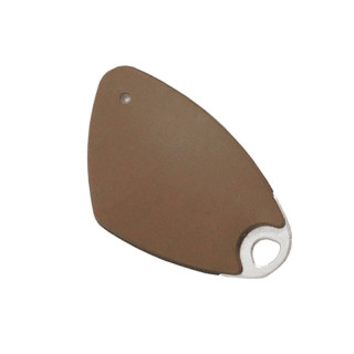 Badge électronique Mifare mains-libres avec insert alu gravé - marron - 08-0126