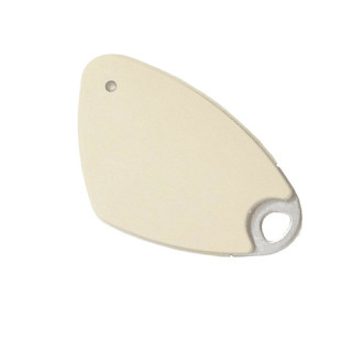 Badge électronique Mifare mains-libres avec insert alu gravé - ivoire - 08-0129
