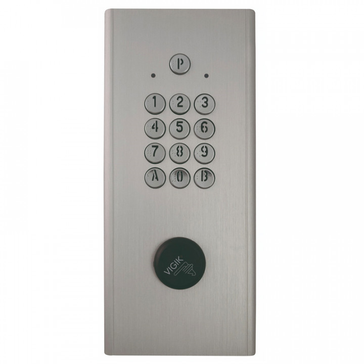 CLAVIER HAUSSMANN 2 RELAIS+CENTRALE LIGHT VIGIK® 1 PTE-ENCASTRE-ARGENT