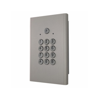 Clavier codé Haussmann avec bouchon - 2 relais - pose en encastrement - finition argent