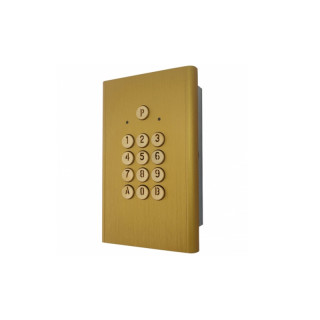 Clavier codé Haussmann avec bouchon - 2 relais - pose en encastrement - finition or