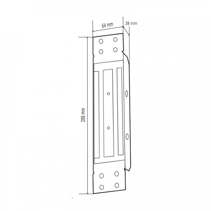 I500ER-Ventouse inox encastrée 500kg 12/24VDC avec signal