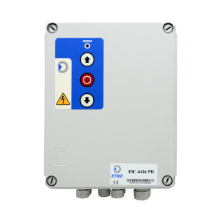 PIC 4416 PH-Electronique de commande pour 1 moteur triphasé en coffret avec 2 boutons poussoirs et1 arrêt