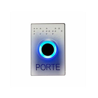 R304-0001 BOUTON POUSSOIR SANS CONTACT - FINITION CHROME MAT