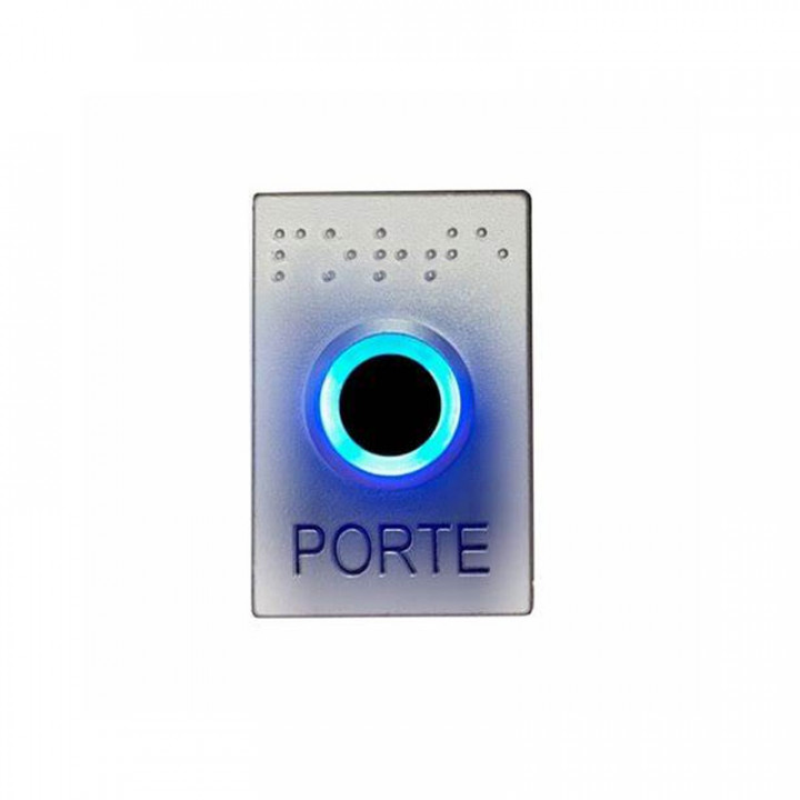 R304-0001 BOUTON POUSSOIR SANS CONTACT - FINITION CHROME MAT