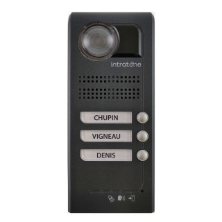 Interphone Vidéo Villa 3 boutons d'appel-pose en saillie-finition anthracite-inclus gestion à distance et mises en relation vidéo 15 ans -
