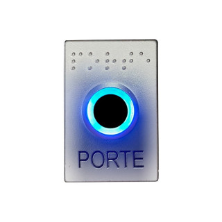 Bouton poussoir sans contact UB-One - avec plaque - finition chrome mat
