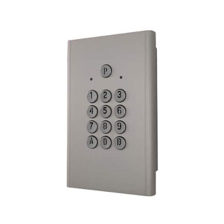 Clavier codé Haussmann compact - 2 relais - pose en encastrement - finition argent