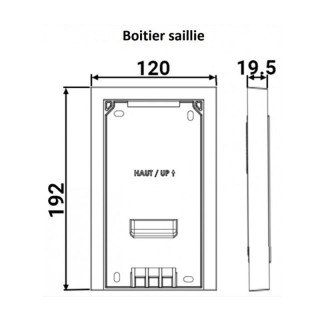 Boitier pour pose en saillie pour clavier codé Haussmann compact - finition argent