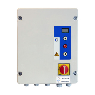 PIC 4416V4 GPHR-Electronique de commande avec variation de fréquence pour moteur triphasé 230V-4,2A en coffret avec 2 BP,1 arrêt et 1 sectionneur