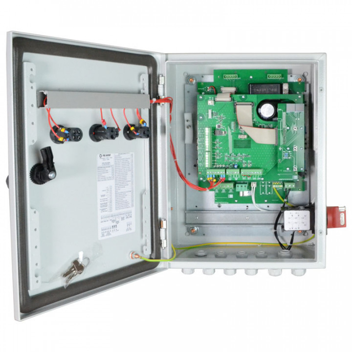 PIC 4416V7 MHR-Electronique de commande avec variation de fréquence pour moteur triphasé 230V-7,5A en armoire métalique avec 2 BP,1 arrêt et 1 sectionneur