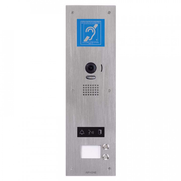 JPDVF2LBM-Platine vidéo inox 2bp, synthèse vocale, pictos & boucle magnétique pour JP