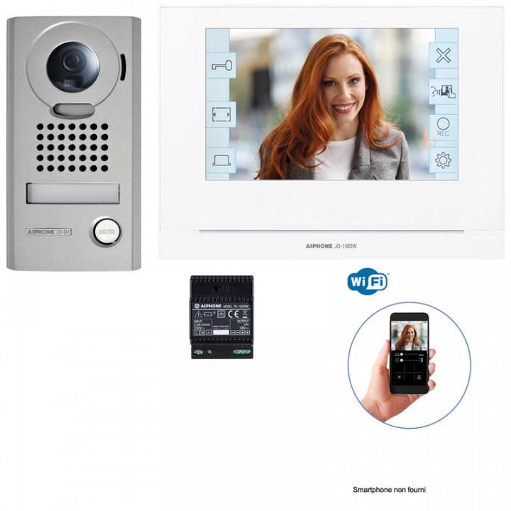 "JOS1VW-Kit vidéo platine saillie avec moniteur écran 7"" avec module wifi intégré"