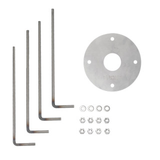 Socle de scellement pour pieds tubulaires XEVA130 et XEVA135 (XEVA150)
