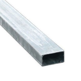 Poteau acier électro-zingué avec bouchons H 3000 x L 80 x P 40 mm - Épaisseur 2 mm