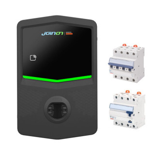 Borne I-CON EVO libre 400V - 1 prise T2S 22 kW- TIC - Wifi + Appli - DLM (prévoir tore) - Prot. Élec.
