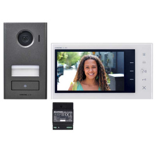 "JVS1V-Kit vidéo platine saillie avec moniteur écran 7""-2 fils intégral"