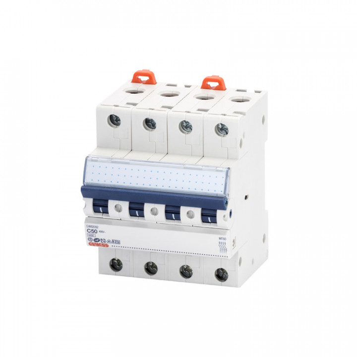 Disjoncteur magnéto-thermique 4 pôles C40 10 kA 4 modules