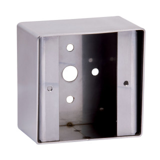 PBHI2-Boîtier applique carré pour gamme bouton poussoir INOX sur plaque carrée