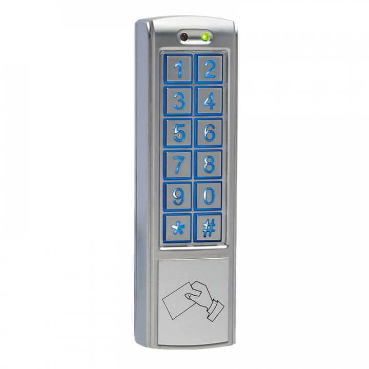 KRN1000-LECTEUR DE PROXIMITE ETROIT 125kHZ+CLAVIER-12/24VAC/DC-CBL 3M