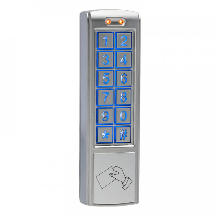 KRN1000-LECTEUR DE PROXIMITE ETROIT 125kHZ+CLAVIER-12/24VAC/DC-CBL 3M