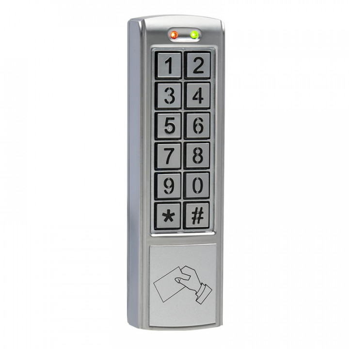 KRN1000-LECTEUR DE PROXIMITE ETROIT 125kHZ+CLAVIER-12/24VAC/DC-CBL 3M