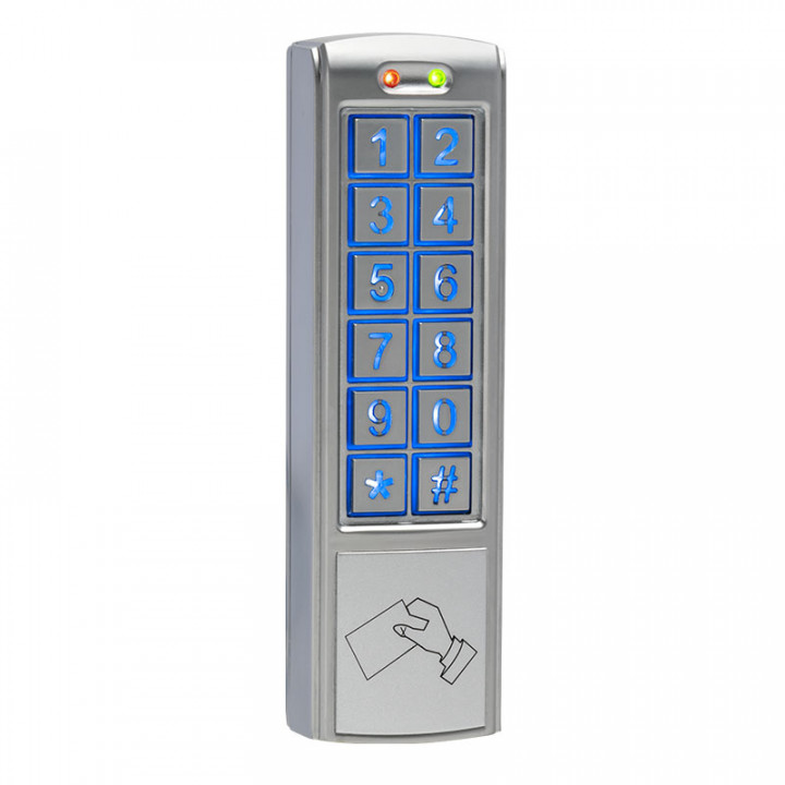 KRN1000-LECTEUR DE PROXIMITE ETROIT 125kHZ+CLAVIER-12/24VAC/DC-CBL 3M