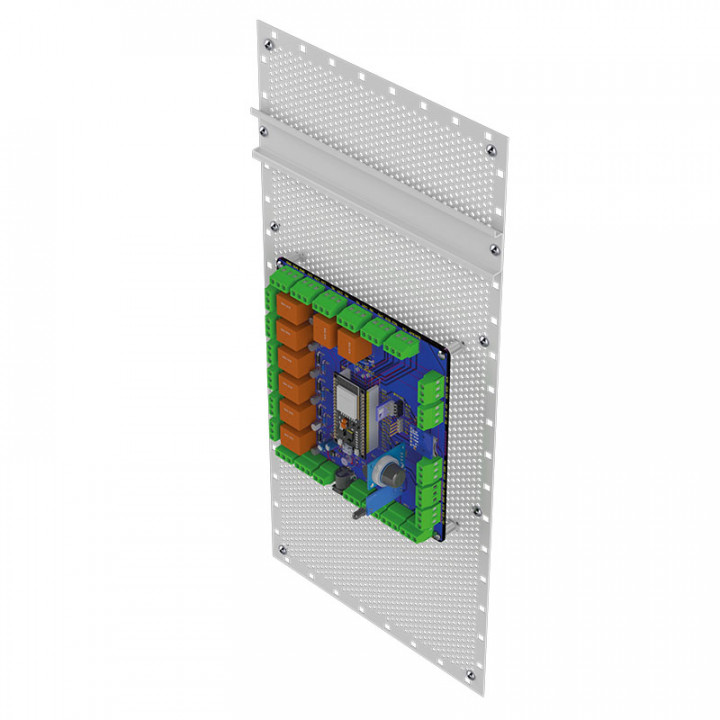 COF-IPP1 -COFFRET VIDE IP66 PETIT MODELE AVEC RAIL DIN+GRILLE PREFOREE