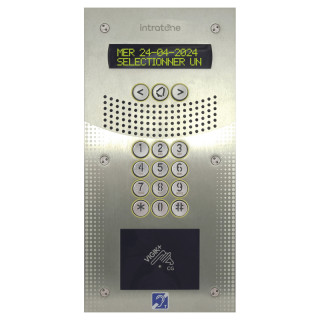 INTERPHONE VIDEO V4-CAM.PINHOL-CLAV.12T-VIGIK+ M.L-ENCASTREMENT-INOX