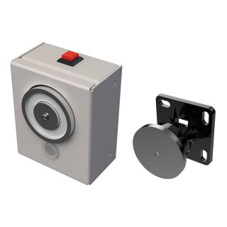 Ventouse à encastrer 35 mm 300 daN 12-24V CC avec contact d'état