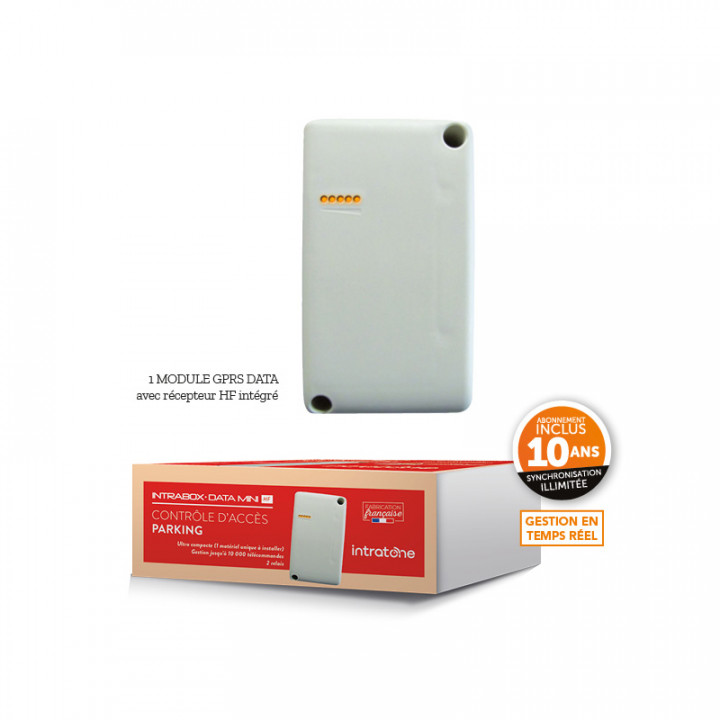 Intrabox Data Mini HF : 1 module Data comprenant 1 récepteur HF intégré avec synchronisation des données Data illimitée 10 ans
