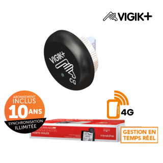 Intrabox Data Eco Vigik+® : 1 lecteur de proximité Vigik+® + 1 centrale de gestion Vigik® 1 porte + 1 module Data synchronisation des données Data illimitées 10 ans