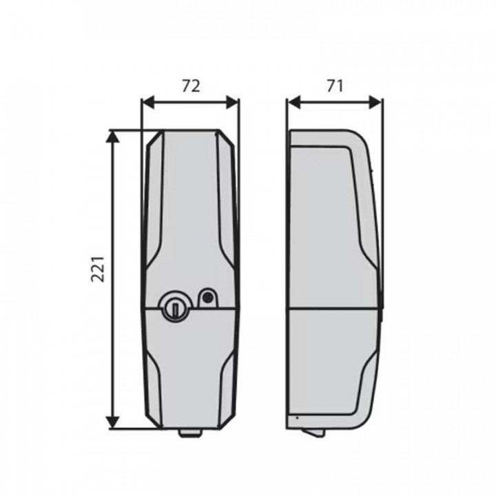AKTA-Paire de cellules avec protection antivandalisme -orientable à 180° à l horizontal et à 20° à la verticale