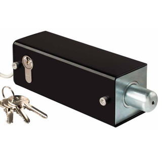 VSC 50-150E H 24V-Verrou 1000daN-24VCC avec pêne rond et cylindre double de deverrouillage. Verrouillage hors tension sens horizontal