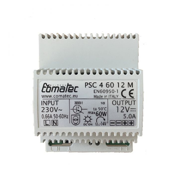 CARAL5A12 - Alimentation 12VCC-5A pour montage sur rail din