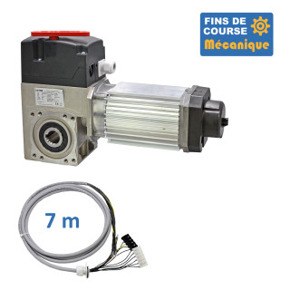 SAT 530E 24TRS+7M-Opérateur de porte sectionnelle max:530kgs, triphasé, secours par débrayage rapide, fins de course mécanique avec câble 7m
