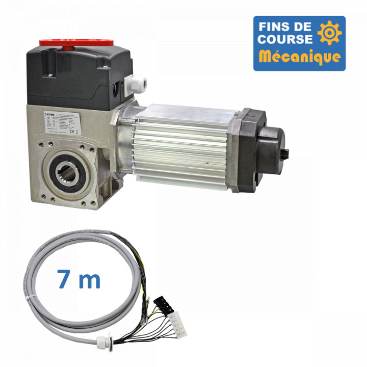 SAT 530E 24TRS+7M-Opérateur de porte sectionnelle max:530kgs, triphasé, secours par débrayage rapide, fins de course mécanique avec câble 7m