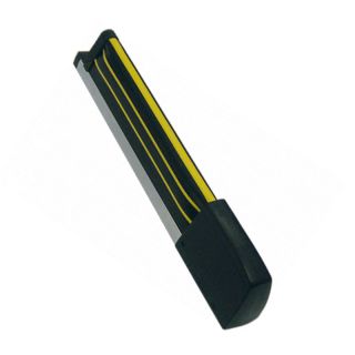 CMMG215-Barre contact à cable longueur 2,15m recoupable, avec 2 relais, caoutchouc jaune et noir