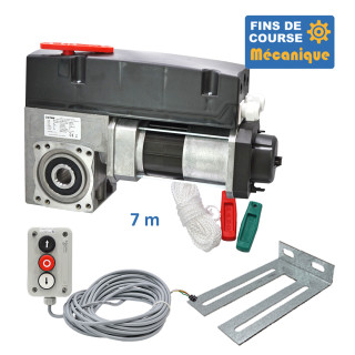 SAI 430E 24TRS 7M+CONSOLE+10M 3BP+ADAPTATEUR HEXAGONAL-Opérateur de porte sectionnelle max:430kgs, triphasé, avec éléctronique integrée, secours par debrayage rapide, fins de course mécanique.