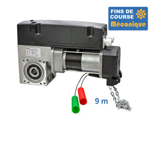 SAI 430CH 24TRS 9M-Opérateur de porte sectionnelle max:430kgs, triphasé, avec éléctronique integrée, secours par treuil à chaîne, fins de course mécanique.