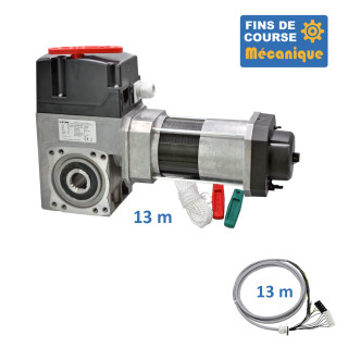 SACL 430E 24TRS+13M-Opérateur de porte sectionnelle max:430kgs, triphasé, secours par debrayage rapide, fins de course mécanique avec câble 13m