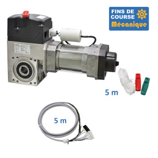 SACL 400E 24TRS+5M-Opérateur de porte sectionnelle max:400kgs, 230V, secours par debrayage rapide, fins de course mécanique avec câble 5m