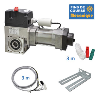 SACL 400E 24TRS+3M+CONSOLE MSC210-Opérateur de porte sectionnelle max:400kgs, 230V, secours par debrayage rapide, fins de course mécanique avec câble 3m et console