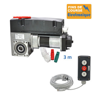 SE3I 430E 24TRS 3M+PIC 53BP 10M-Opérateur de porte sectionnelle max:430kgs, triphasé, avec éléctronique integrée, secours par débrayage rapide, position par codeur.