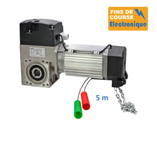 SET3C 530CH 24TRS 5M-Opérateur de porte sectionnelle max:530kgs, triphasé, secours par treuil à chaîne, position par codeur avec câble 5m