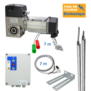 SET3C 530CH 24TRS 7M+CONSOLE MSC210+PIC 4416PH+GRIDSCAN/PRO SY-2500-22-Opérateur triphasé pour porte 530kgs, câble 7m avec coffret  et barrage immatériel