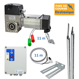 SET3C 530CH 24TR 11M+CONSOLE MSC210+PIC 4416PH+GRIDSCAN/PRO SY-2500-22-Opérateur triphasé pour porte 530kgs, câble 11m avec coffret  et barrage immatériel